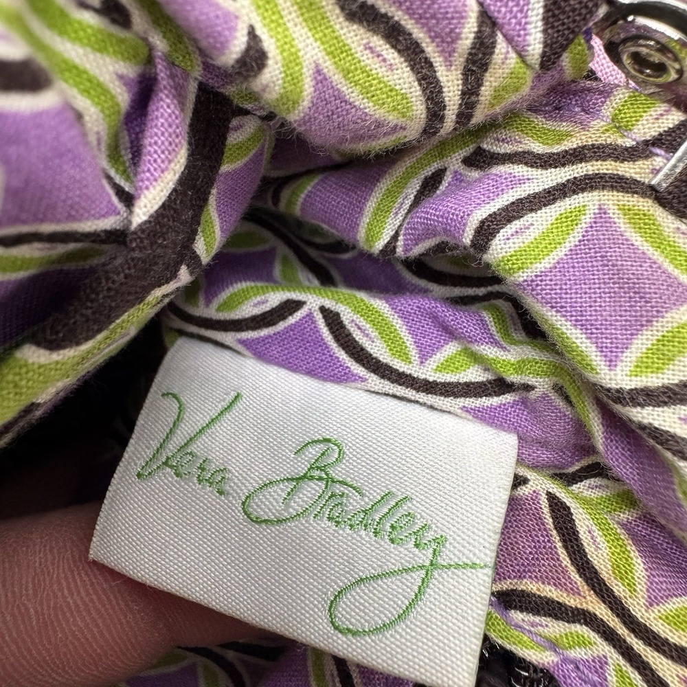 Vera Bradley Alice Loves‎ Me Purple Punch Kiss Lock Purse Bag Quilted Retired - Picture 11 of 14
